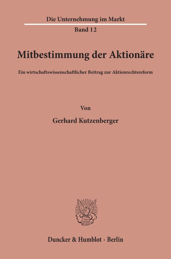 Cover Mitbestimmung der Aktionäre