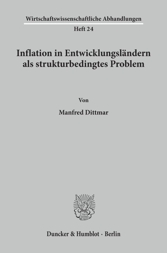 Cover Inflation in Entwicklungsländern als strukturbedingtes Problem