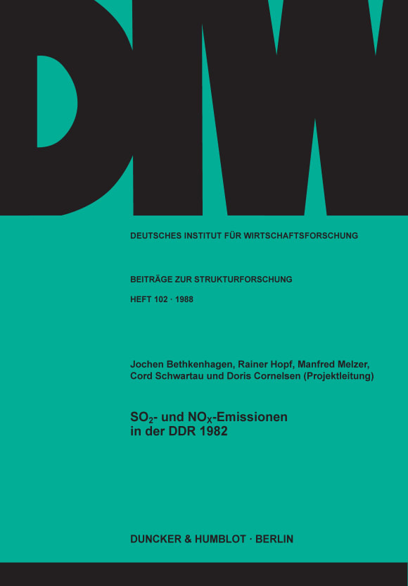 Cover SO2- und NOx-Emissionen in der DDR 1982