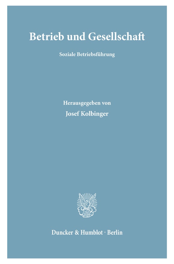 Cover Betrieb und Gesellschaft