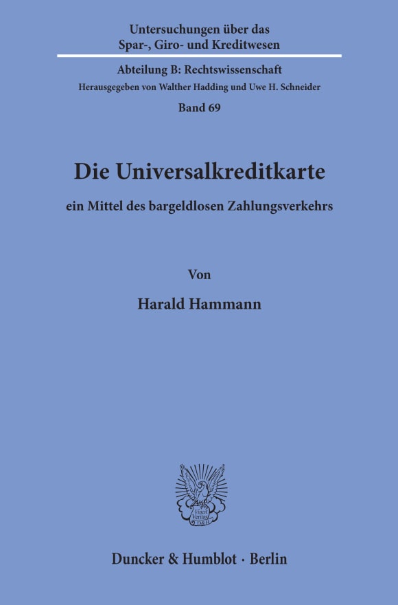 Cover Die Universalkreditkarte