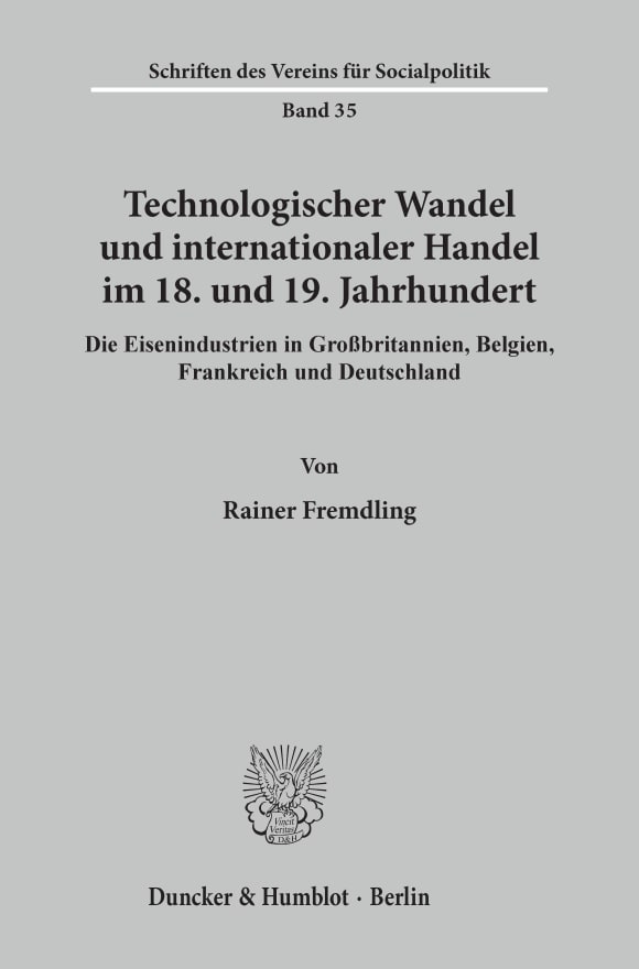 Cover Technologischer Wandel und internationaler Handel im 18. und19. Jahrhundert