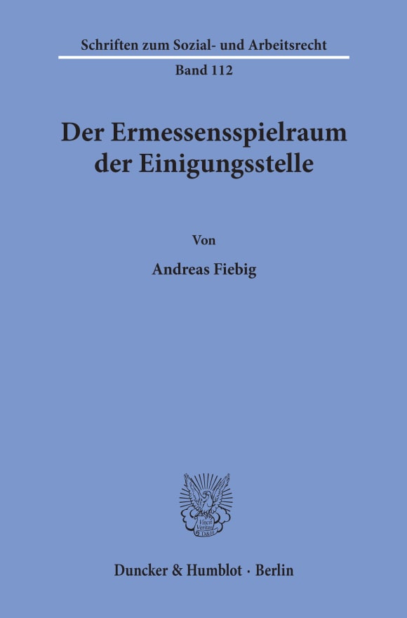 Cover Der Ermessensspielraum der Einigungsstelle