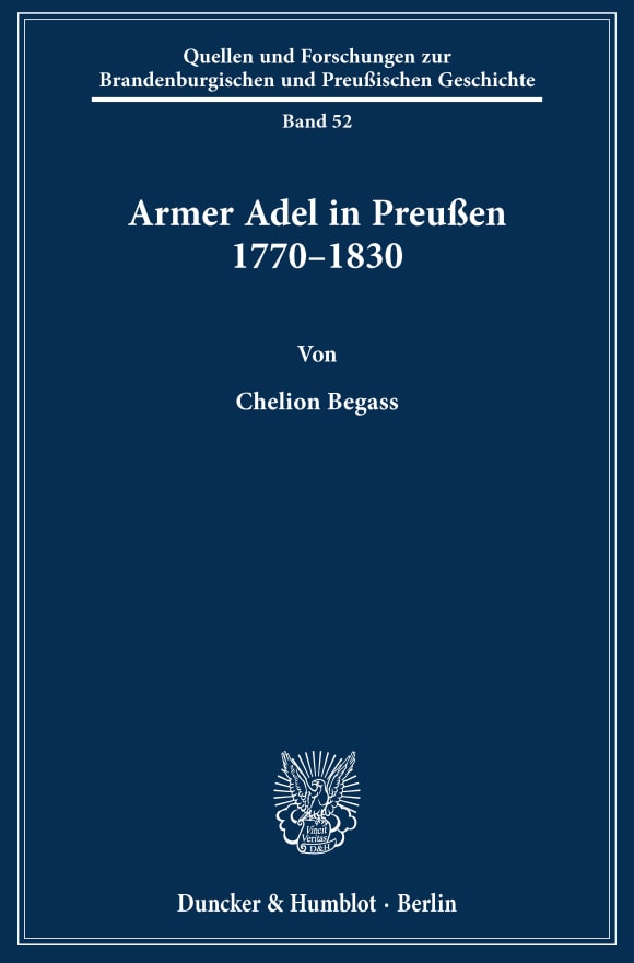 Cover Armer Adel in Preußen 1770–1830