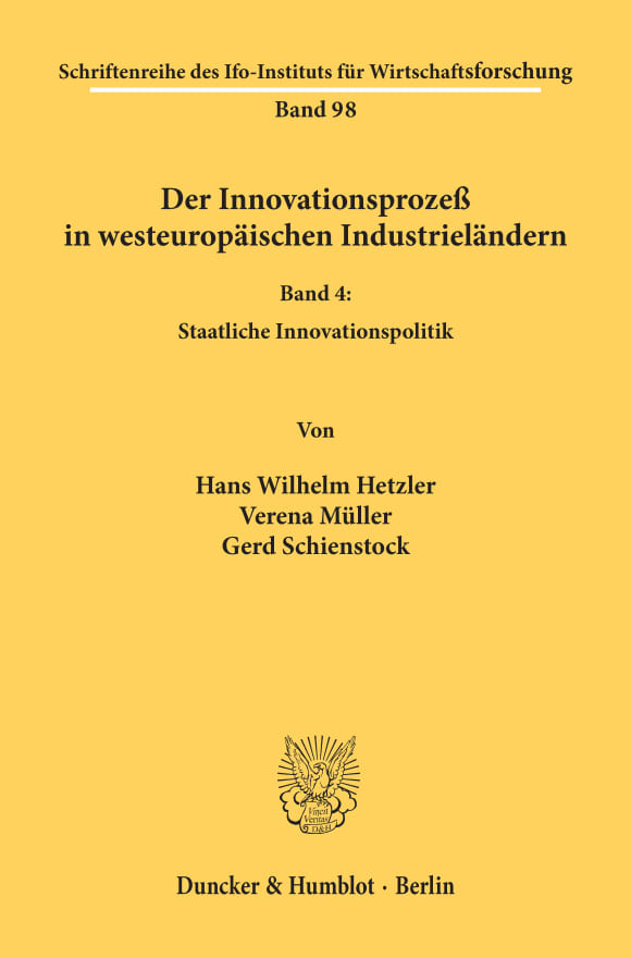 Cover Der Innovationsprozeß in westeuropäischen Industrieländern