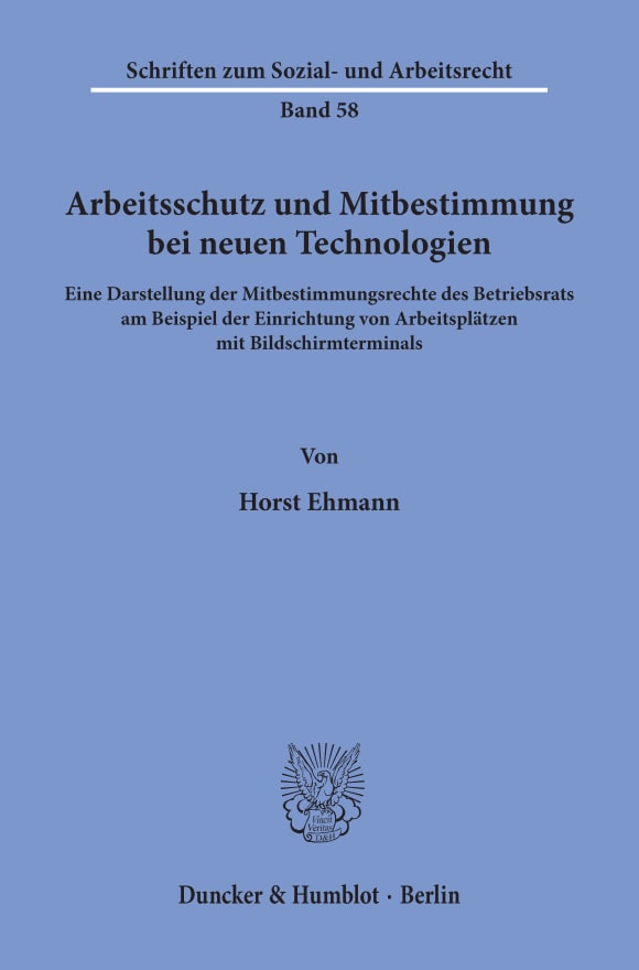 Cover Arbeitsschutz und Mitbestimmung bei neuen Technologien