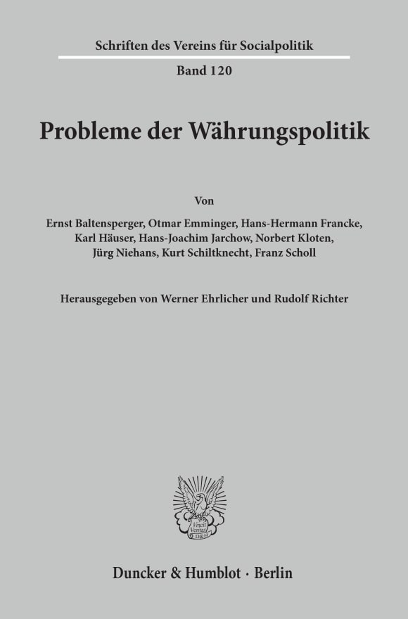 Cover Probleme der Währungspolitik