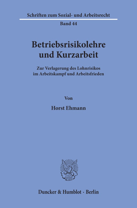 Cover Betriebsrisikolehre und Kurzarbeit