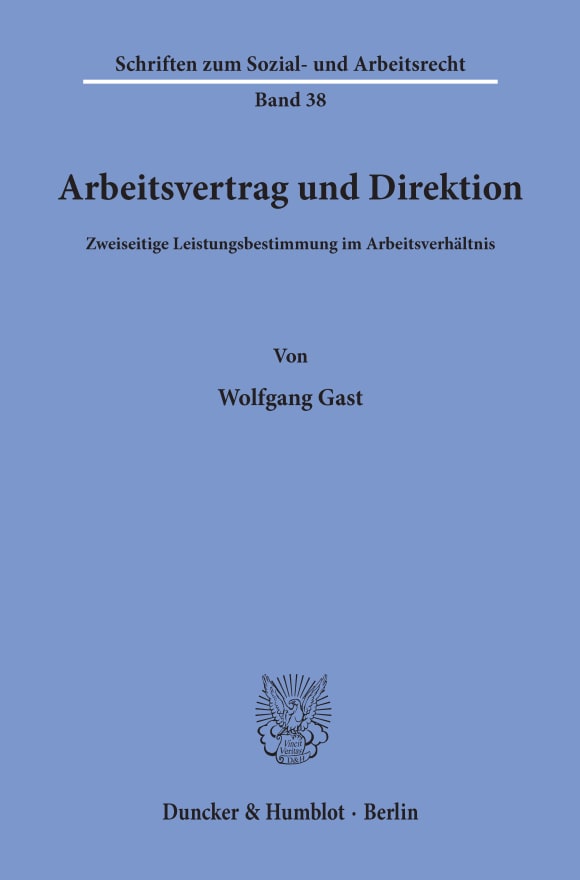 Cover Arbeitsvertrag und Direktion