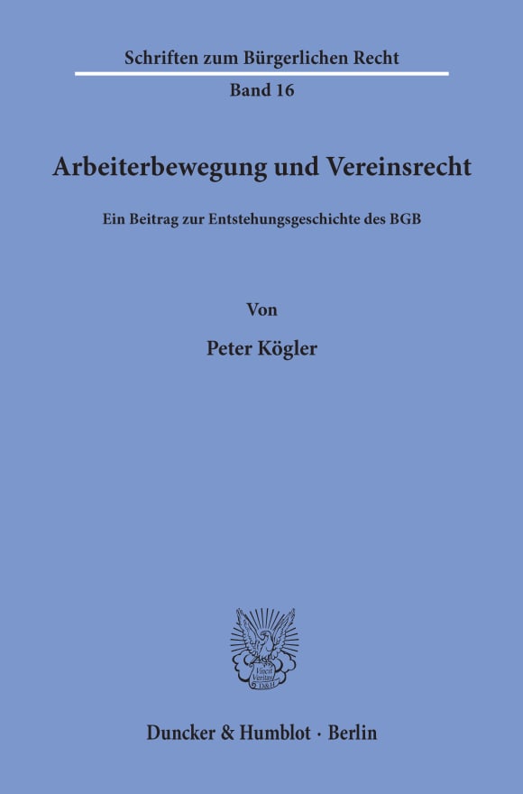 Cover Arbeiterbewegung und Vereinsrecht