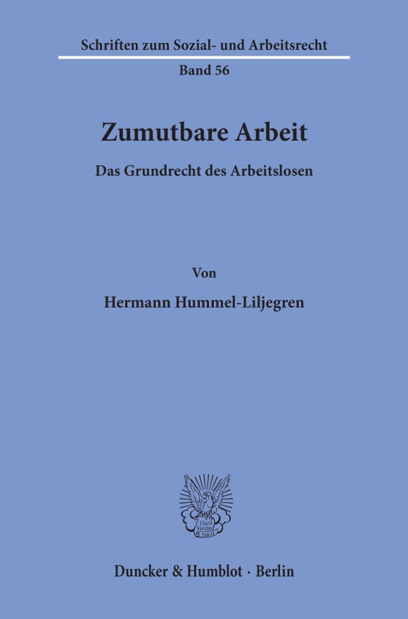 Cover Zumutbare Arbeit