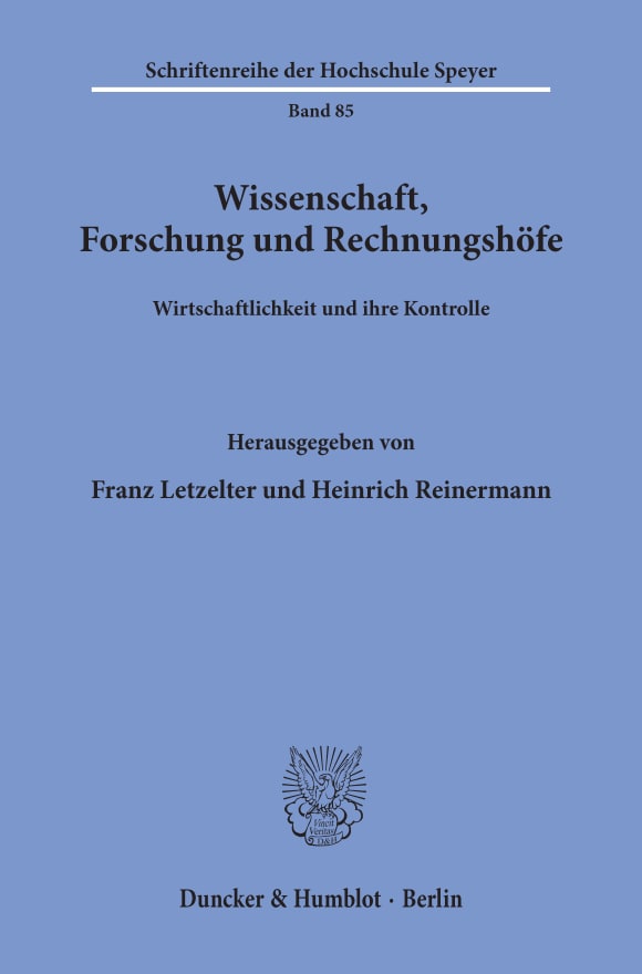 Cover Wissenschaft, Forschung und Rechnungshöfe