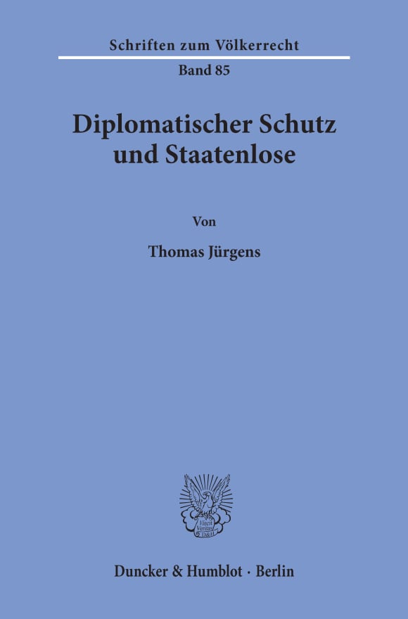 Cover Diplomatischer Schutz und Staatenlose