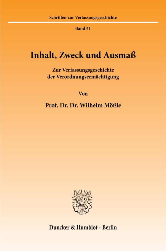 Cover Inhalt, Zweck und Ausmaß