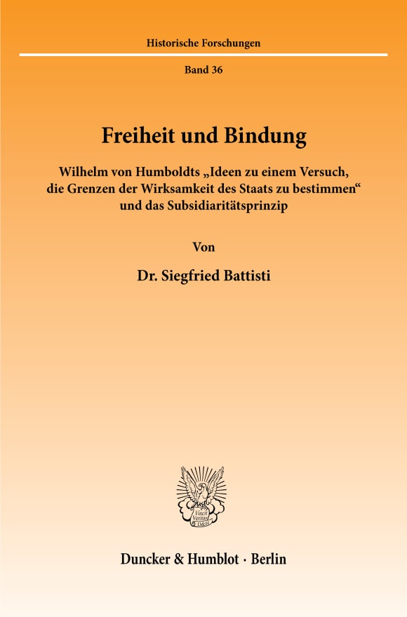 Cover Freiheit und Bindung