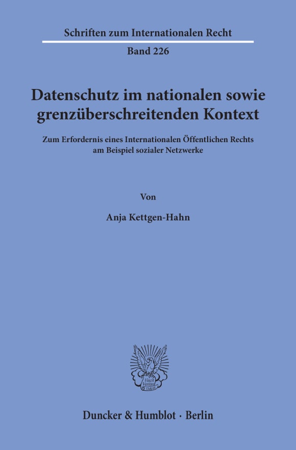 Cover Datenschutz im nationalen sowie grenzüberschreitenden Kontext