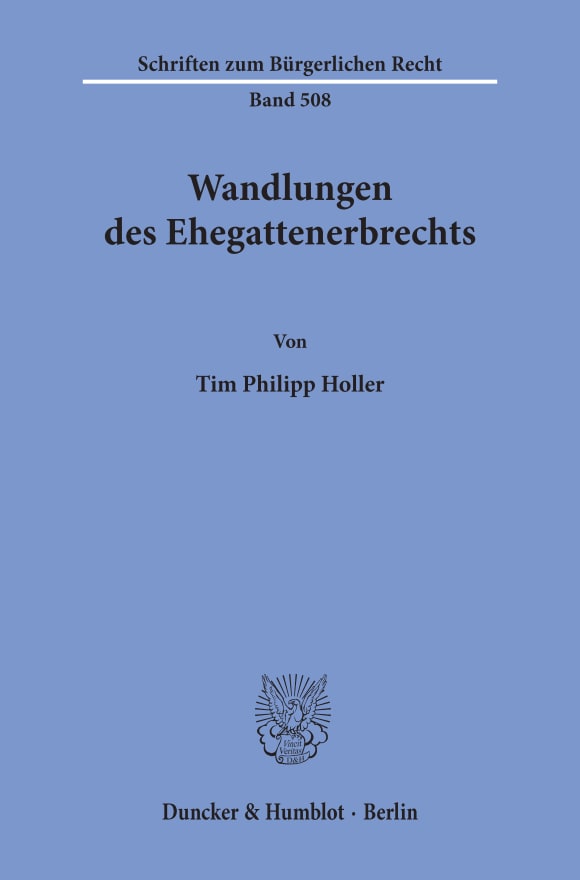 Cover Wandlungen des Ehegattenerbrechts