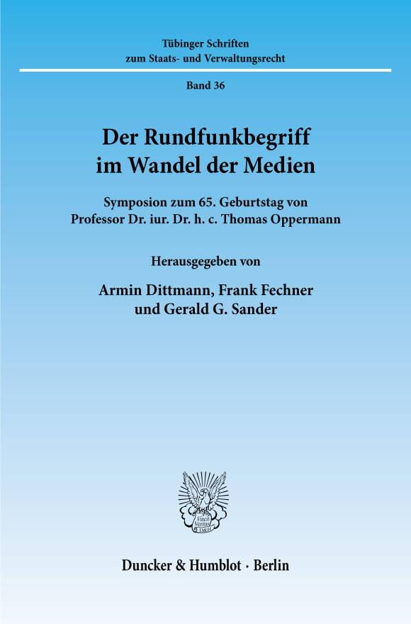 Cover Der Rundfunkbegriff im Wandel der Medien