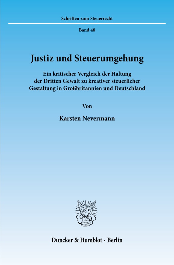 Cover Justiz und Steuerumgehung