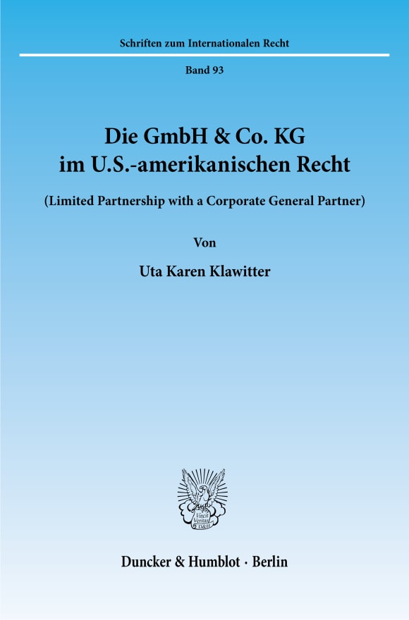 Cover Die GmbH & Co. KG im U.S.-amerikanischen Recht