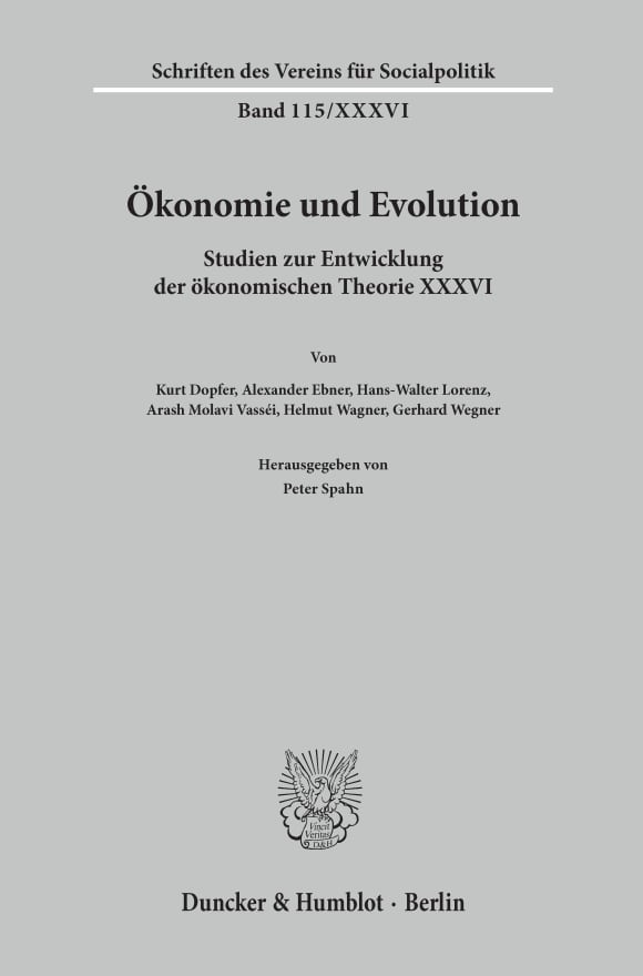 Cover Ökonomie und Evolution