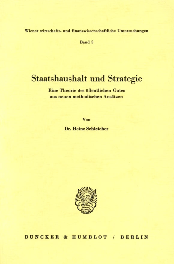 Cover Staatshaushalt und Strategie