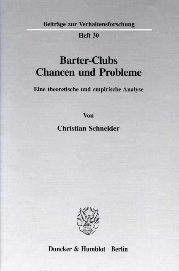 Cover Barter-Clubs - Chancen und Probleme