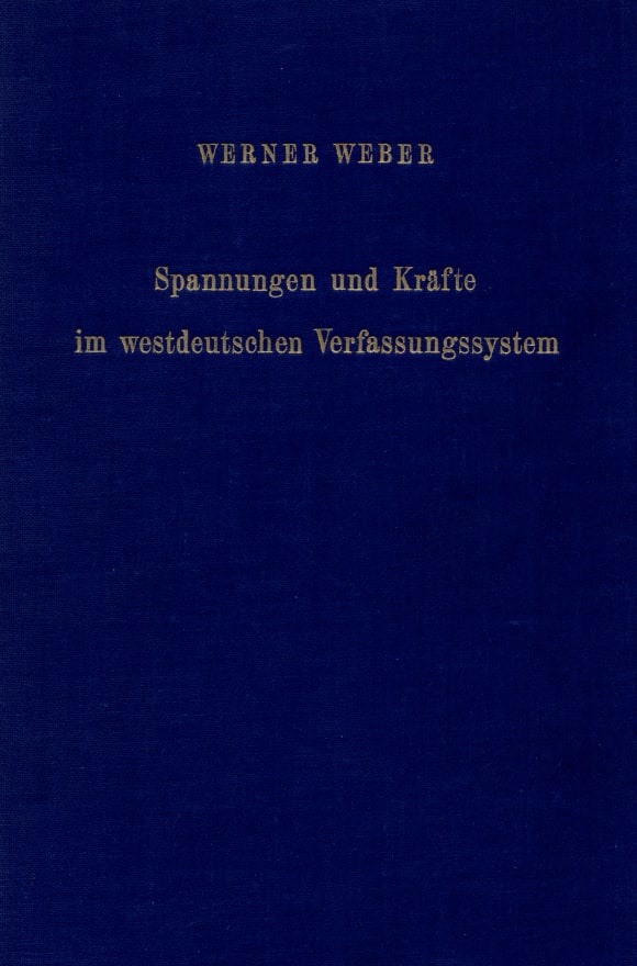 Cover Spannungen und Kräfte im westdeutschen Verfassungssystem