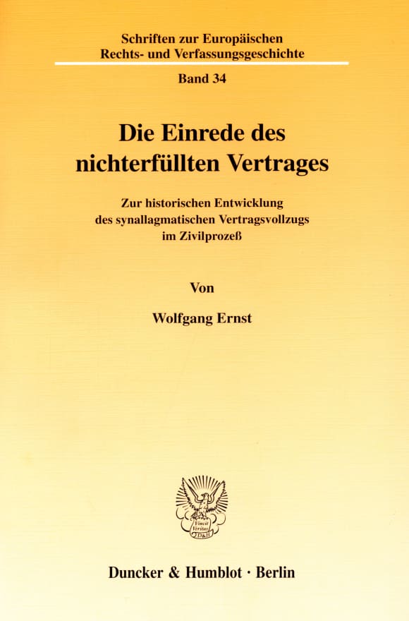 Cover Die Einrede des nichterfüllten Vertrages