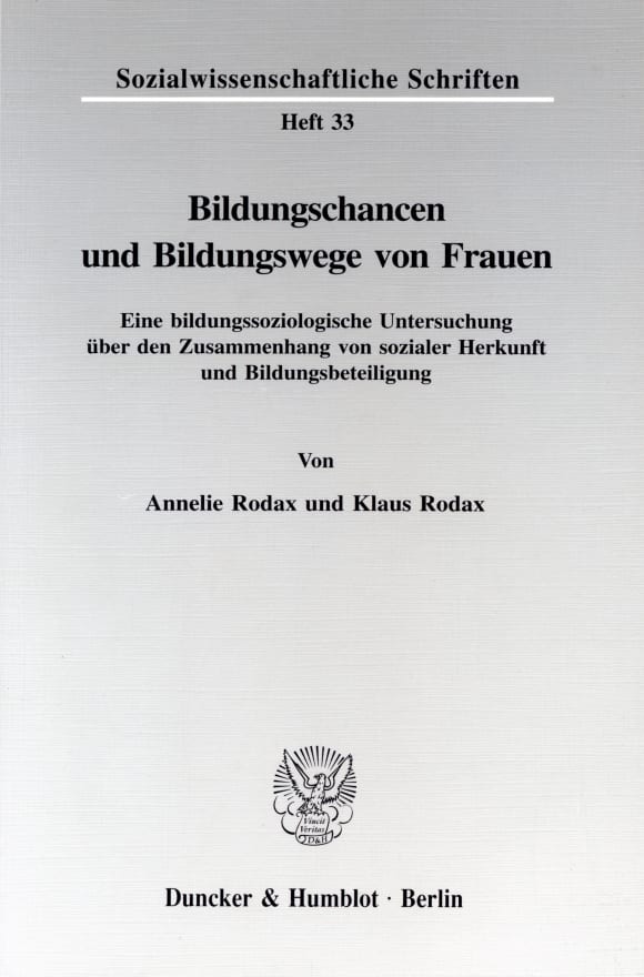 Cover Bildungschancen und Bildungswege von Frauen