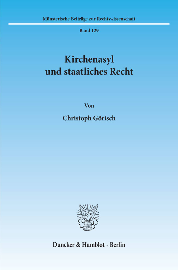 Cover Kirchenasyl und staatliches Recht