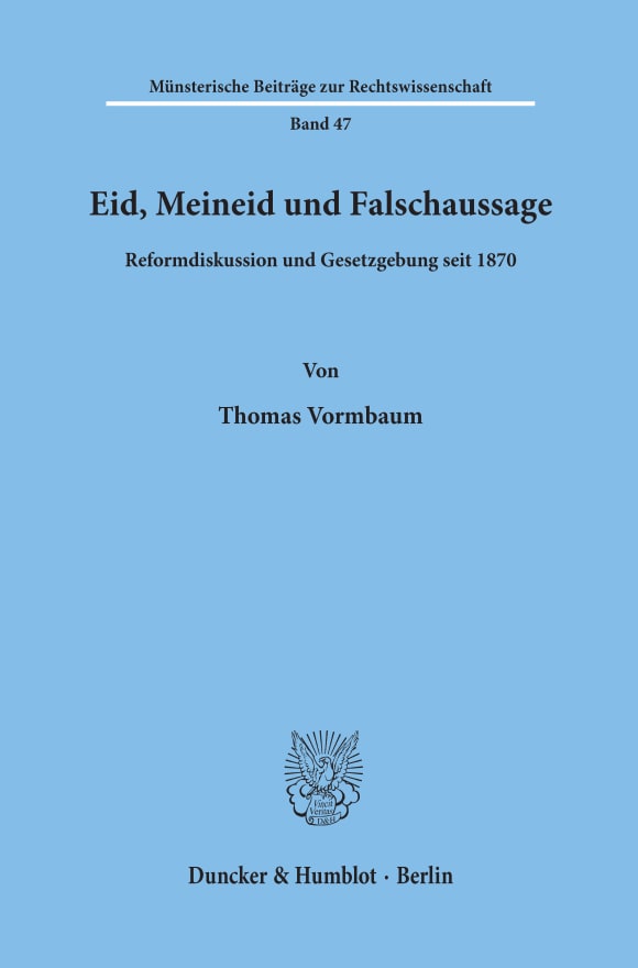 Cover Eid, Meineid und Falschaussage