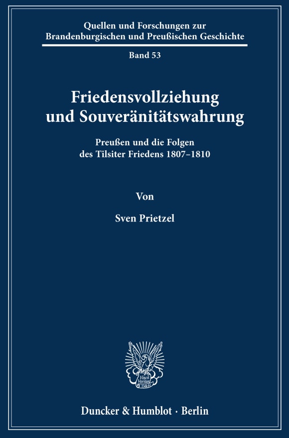 Cover Friedensvollziehung und Souveränitätswahrung