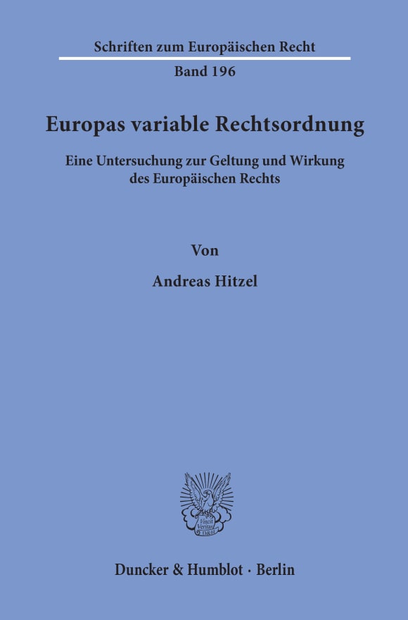 Cover Europas variable Rechtsordnung