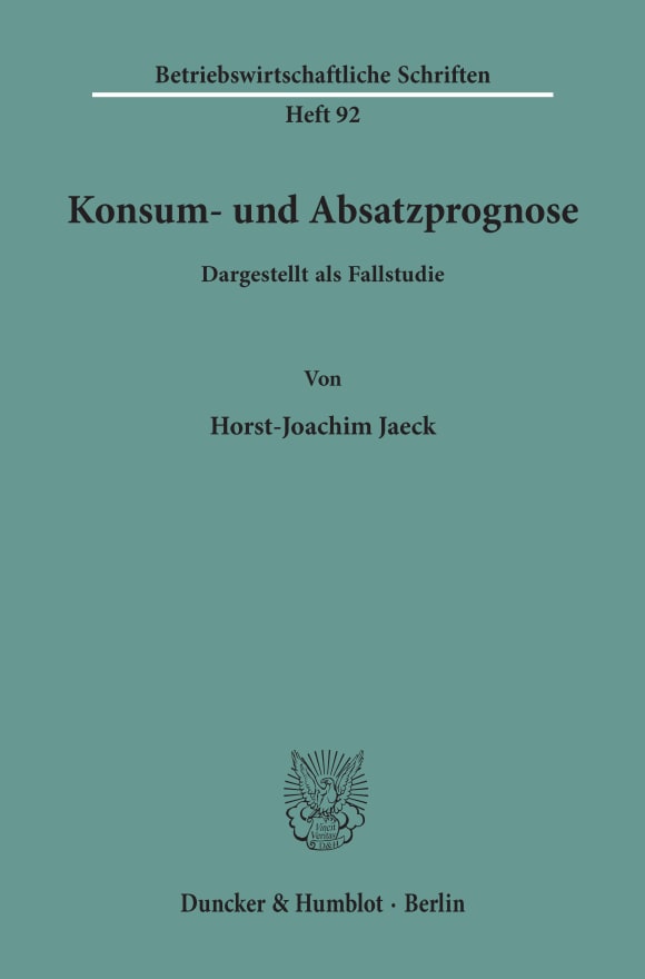 Cover Konsum- und Absatzprognose