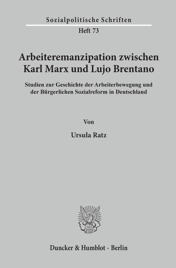 Cover Arbeiteremanzipation zwischen Karl Marx und Lujo Brentano