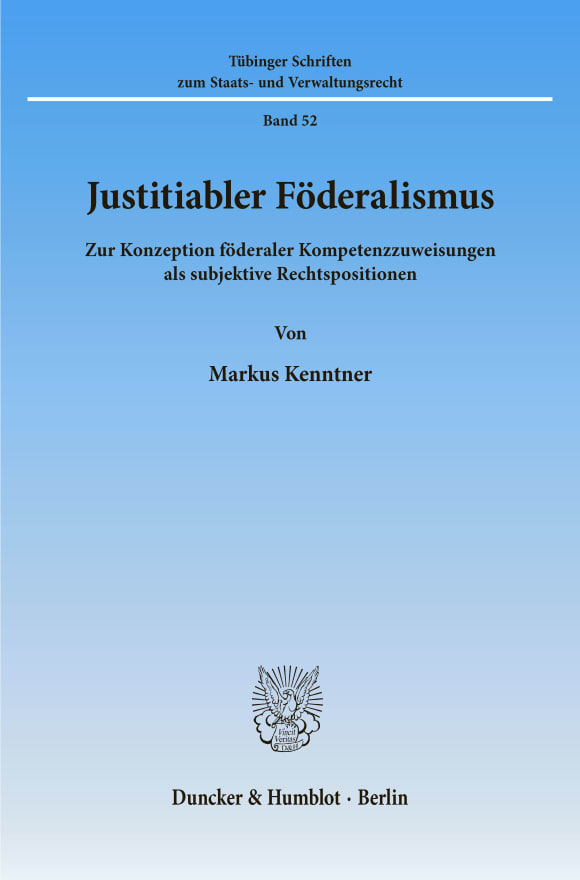 Cover Justitiabler Föderalismus