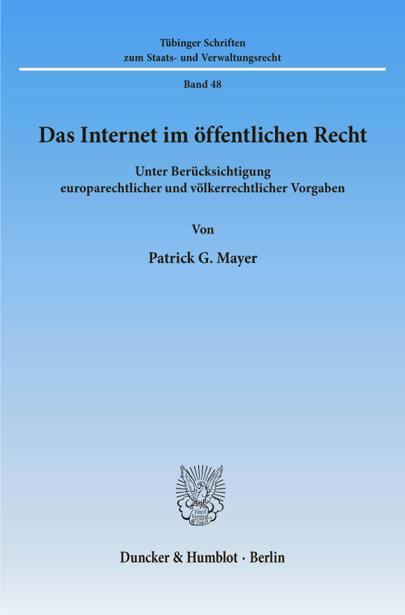 Cover Das Internet im öffentlichen Recht