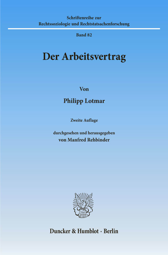 Cover Der Arbeitsvertrag