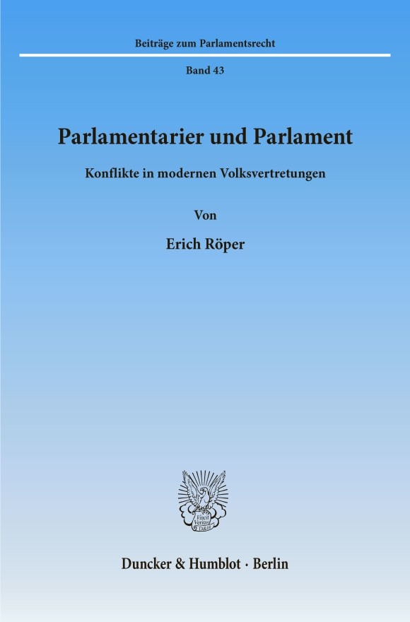 Cover Parlamentarier und Parlament