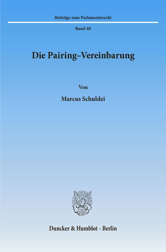 Cover Die Pairing-Vereinbarung