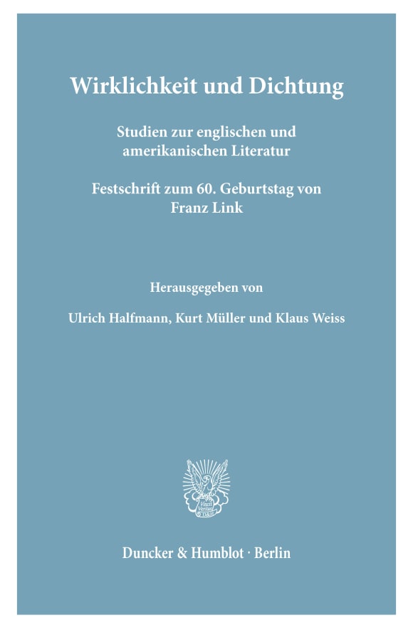 Cover Wirklichkeit und Dichtung