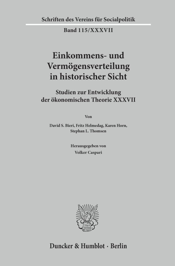 Cover Einkommens- und Vermögensverteilung in historischer Sicht