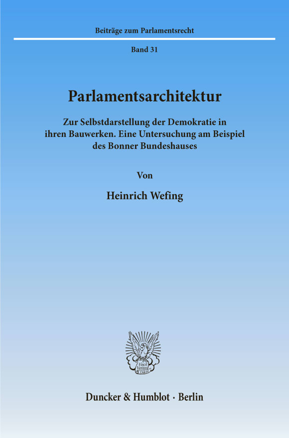 Cover Parlamentsarchitektur