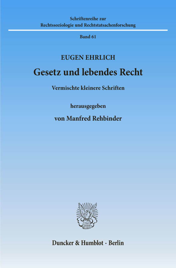 Cover Gesetz und lebendes Recht