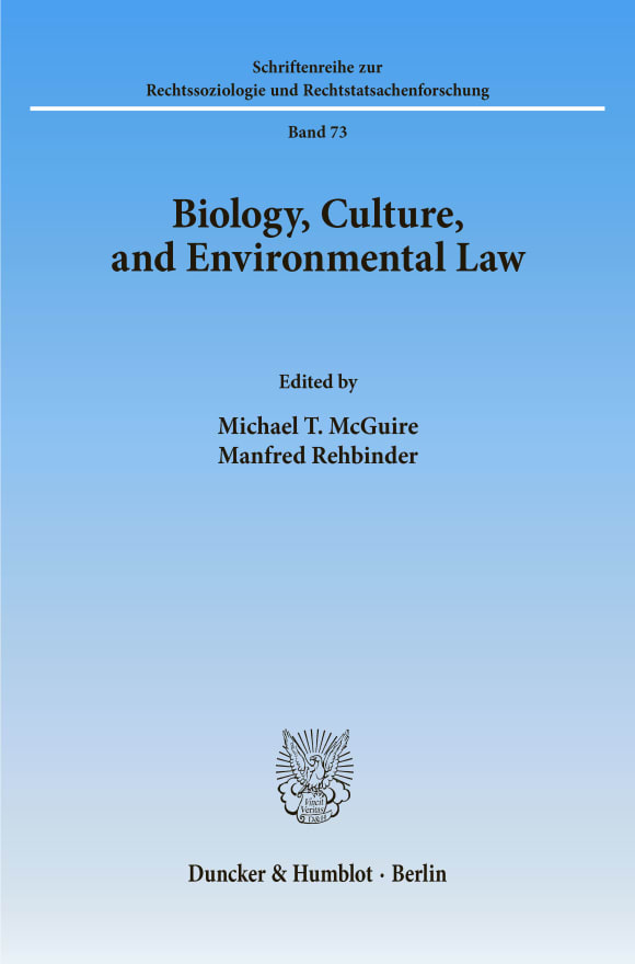 Cover Biology, Culture, and Environmental Law