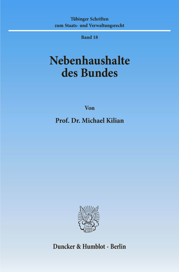 Cover Nebenhaushalte des Bundes