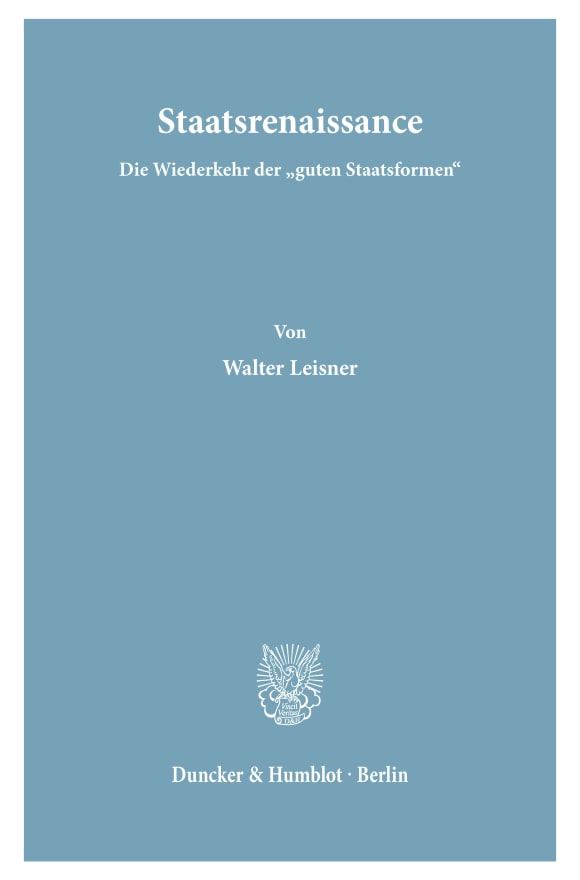 Cover Staatsrenaissance