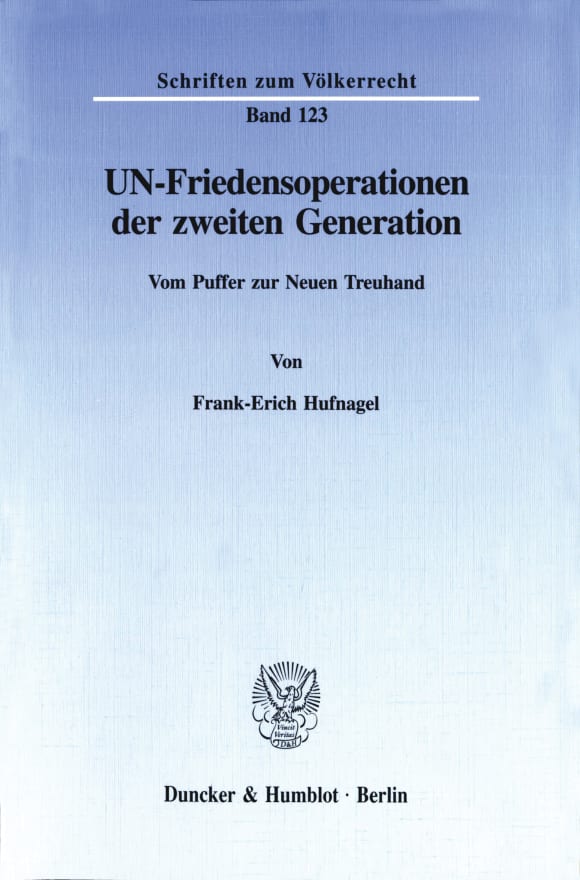 Cover UN-Friedensoperationen der zweiten Generation