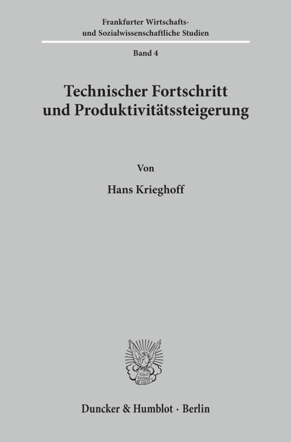 Cover Technischer Fortschritt und Produktivitätssteigerung